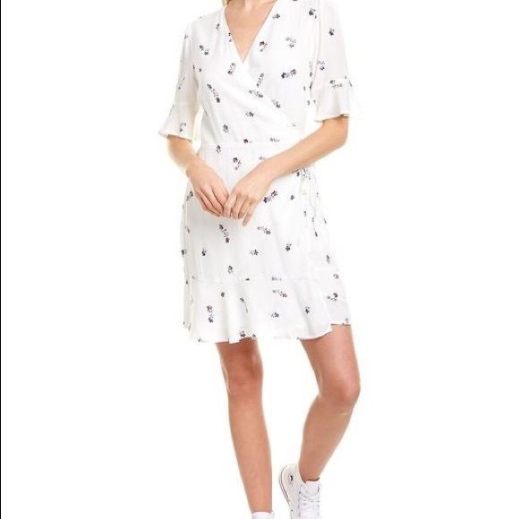 RAILS AIMEE WRAP DRESS WHITE FLORAL PRINT MEDIUM - Picture 3 of 8